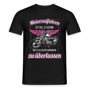Bikerin und stolz drauf! - Männer T-Shirt - Schwarz - Vorne - AI Model Male 178 light (178cm)