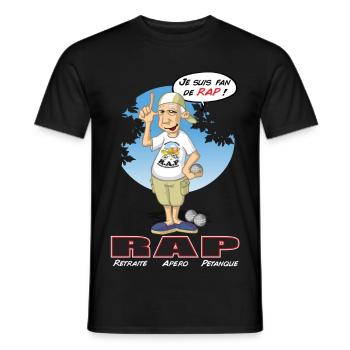 Retirement aperitif bowls - Men's T-Shirt - black - Front - AI Model Male 178 light (178cm)