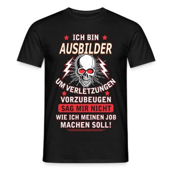 AUSBILDER - Männer T-Shirt - Schwarz - Vorne - AI Model Male 178 light (178cm)