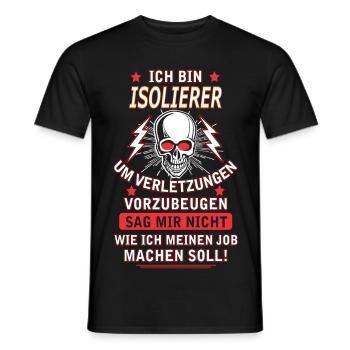ISOLIERER - Männer T-Shirt - Schwarz - Vorne - AI Model Male 178 light (178cm)