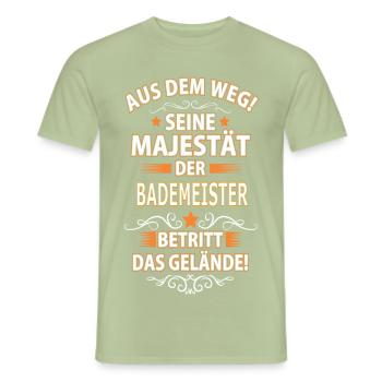 BADEMEISTER - Männer T-Shirt - Sage - Vorne - AI Model Male 178 light (178cm)