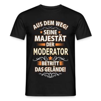 MODERATOR - Männer T-Shirt - Schwarz - Vorne - AI Model Male 178 light (178cm)