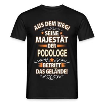 PODOLOGE - Männer T-Shirt - Schwarz - Vorne - AI Model Male 178 light (178cm)