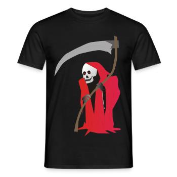 The Grim Reaper - Men's T-Shirt - black - Front - AI Model Male 178 light (178cm)