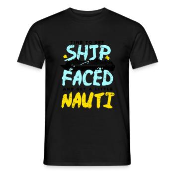 Time To Get Ship Faced Schiffs-Urlaub T-Shirt - Männer T-Shirt - Schwarz - Vorne - AI Model Male 178 light (178cm)