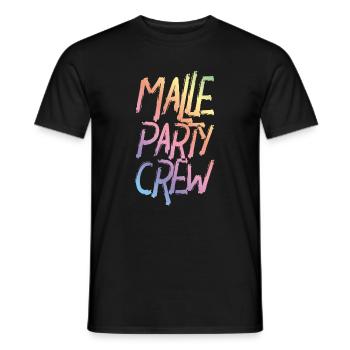 Malle part crew farverige - Mænd T-shirt - sort - Foran - AI Model Male 178 light (178cm)