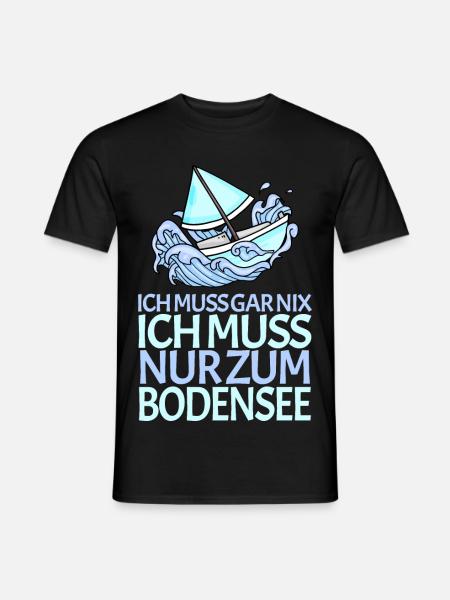 Bodensee - Männer T-Shirt - Schwarz