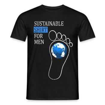Nachhaltiges Shirt für Männer - Männer T-Shirt - Schwarz - Vorne - AI Model Male 178 light (178cm)