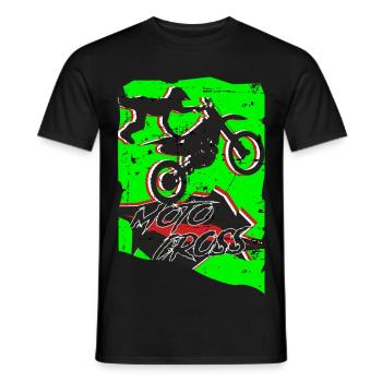 Cascade de motocross - T-shirt homme - noir - Devant - AI Model Male 178 light (178cm)
