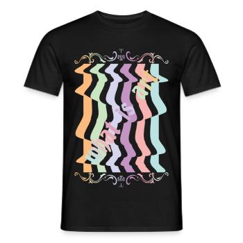 Art abstrait - T-shirt homme - noir - Devant - AI Model Male 178 light (178cm)