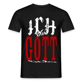 ICH bin göttlich - Gott Gottheit Männer Man - Männer T-Shirt - Schwarz - Vorne - AI Model Male 178 light (178cm)