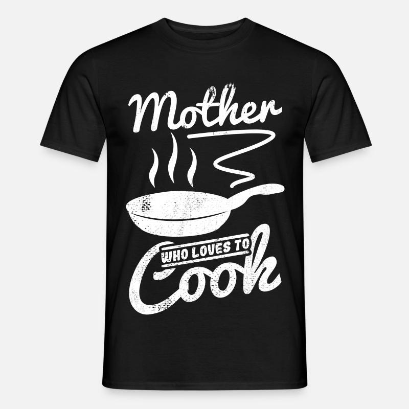 Mutter die gerne kocht - Männer T-Shirt - Schwarz