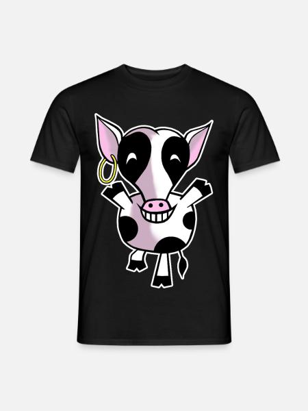 Happy cow - Men's T-Shirt - black