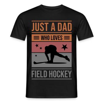Cooles Feldhockey T-Shirt Design für Väter. - Männer T-Shirt - Schwarz - Vorne - AI Model Male 178 light (178cm)
