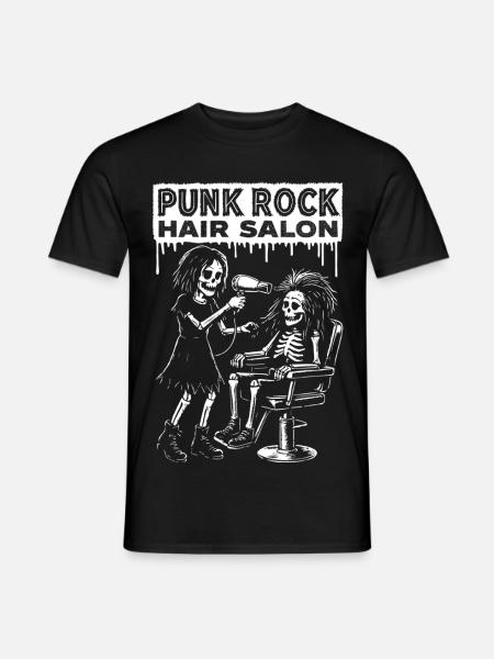 Punk Rock Skelette Haarstyling - Männer T-Shirt - Schwarz