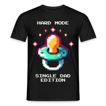 Hard Mode: Single Dad | Single parent - Men's T-Shirt - black - Front - AI Model Male 178 light (178cm)