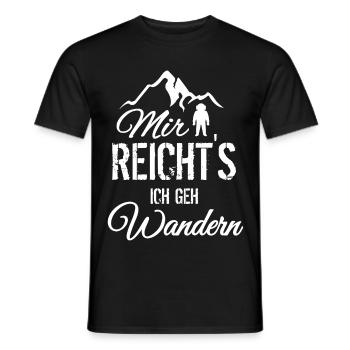 Mir reicht's: ich Geh Wandern - Männer T-Shirt - Schwarz - Vorne - AI Model Male 178 light (178cm)