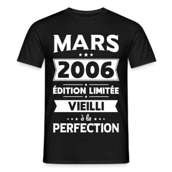 20th Anniversary - March 2006 Perfection - Men's T-Shirt - black - Front - AI Model Male 178 light (178cm)