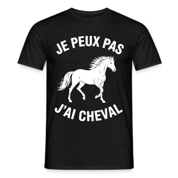 Ich kann nicht, ich habe ein Pferd - Männer T-Shirt - Schwarz - Vorne - AI Model Male 178 light (178cm)