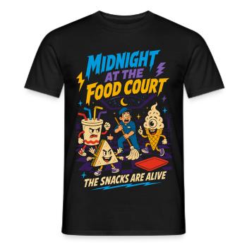Snacks Vibrants de la Zone de restauration de minuit - T-shirt homme - noir - Devant - AI Model Male 178 light (178cm)