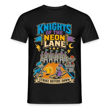 Néon de Knight Bowling - T-shirt homme - noir - Devant - AI Model Male 178 light (178cm)