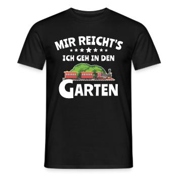 Gartenbahn Gartenbahner Eisenbahn Mir Reichts - Männer T-Shirt - Schwarz - Vorne - AI Model Male 178 light (178cm)