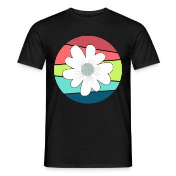 Retro Blume - Florist - Männer T-Shirt - Schwarz - Vorne - AI Model Male 178 light (178cm)