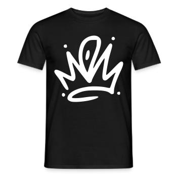 Emoji couronne couronnes croquis blanc - T-shirt homme - noir - Devant - AI Model Male 178 light (178cm)