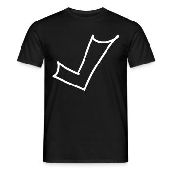 Hook Emoji Sketch Dessin - T-shirt homme - noir - Devant - AI Model Male 178 light (178cm)