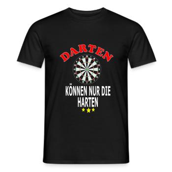 Darts Funny - Men's T-Shirt - black - Front - AI Model Male 178 light (178cm)