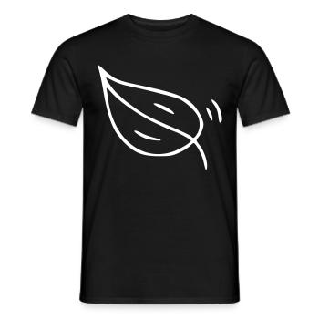 Plant drawing nature sketch white - Men's T-Shirt - black - Front - AI Model Male 178 light (178cm)