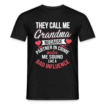 They Call Me Grandma - Men's T-Shirt - black - Front - AI Model Male 178 light (178cm)