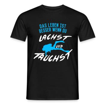 Diving saying - Men's T-Shirt - black - Front - AI Model Male 178 light (178cm)