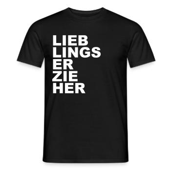 Lieblingserzieher - Männer T-Shirt - Schwarz - Vorne - AI Model Male 178 light (178cm)