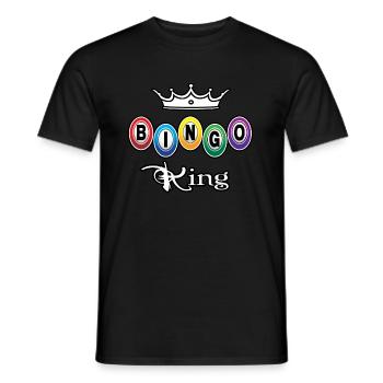 bingo roi jouer au bingo - T-shirt homme - noir - Devant - AI Model Male 178 light (178cm)