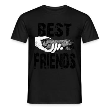 Amateurs de chiens, chiens aiment, amis de chien, chien, chiens - T-shirt homme - noir - Devant - AI Model Male 178 light (178cm)