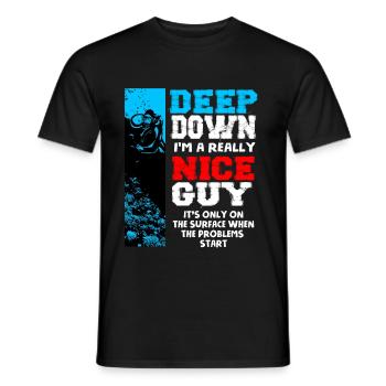 Taucher Geschenk Lustig Diving Tauchen Sport Meer - Männer T-Shirt - Schwarz - Vorne - AI Model Male 178 light (178cm)