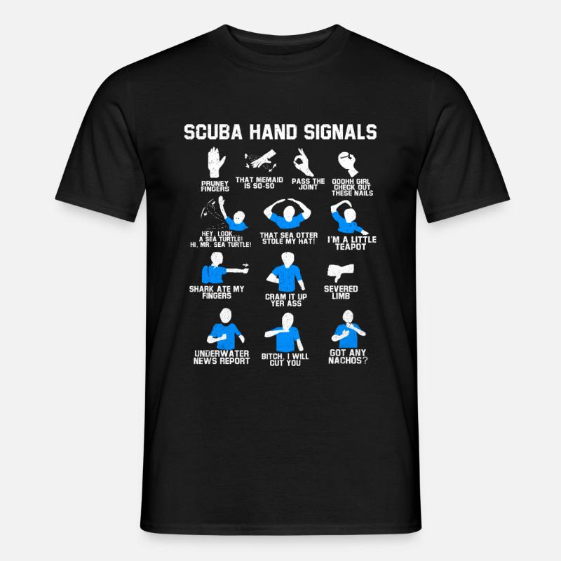 Tauchen - Männer T-Shirt - Schwarz