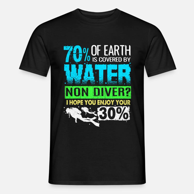 Tauchen - Männer T-Shirt - Schwarz