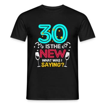 30 ans - T-shirt homme - noir - Devant - AI Model Male 178 light (178cm)