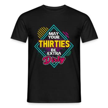 30 ans - T-shirt homme - noir - Devant - AI Model Male 178 light (178cm)