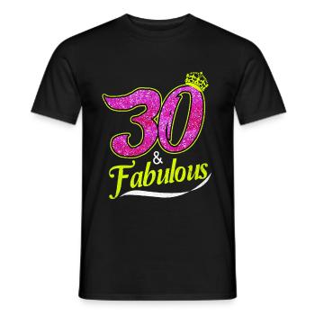 30 ans - T-shirt homme - noir - Devant - AI Model Male 178 light (178cm)