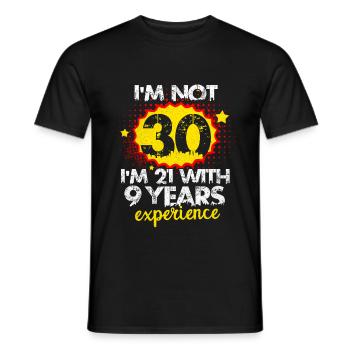 30 ans - T-shirt homme - noir - Devant - AI Model Male 178 light (178cm)