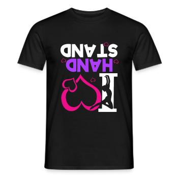 Gymnastics Handstand Gymnastics Artistic Gymnastics Gift - Men's T-Shirt - black - Front - AI Model Male 178 light (178cm)
