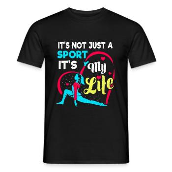 Gymnastik - Männer T-Shirt - Schwarz - Vorne - AI Model Male 178 light (178cm)