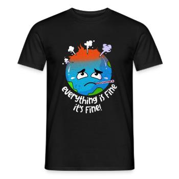 Jour de la Terre - T-shirt homme - noir - Devant - AI Model Male 178 light (178cm)