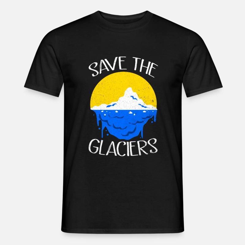 Gletscher - Männer T-Shirt - Schwarz