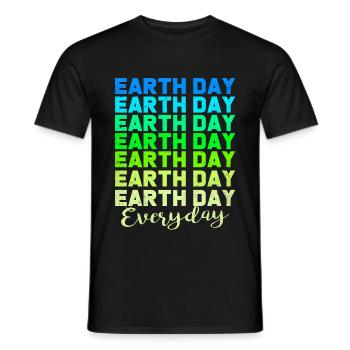 Jour de la Terre - T-shirt homme - noir - Devant - AI Model Male 178 light (178cm)