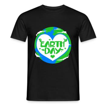 Changement climatique Earth Day Protection de l’environnement Bio Terre - T-shirt homme - noir - Devant - AI Model Male 178 light (178cm)