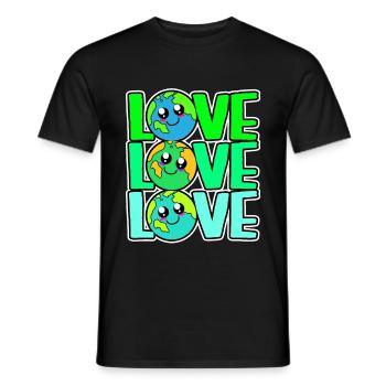 Changement climatique Earth Day Protection de l’environnement Bio Terre - T-shirt homme - noir - Devant - AI Model Male 178 light (178cm)